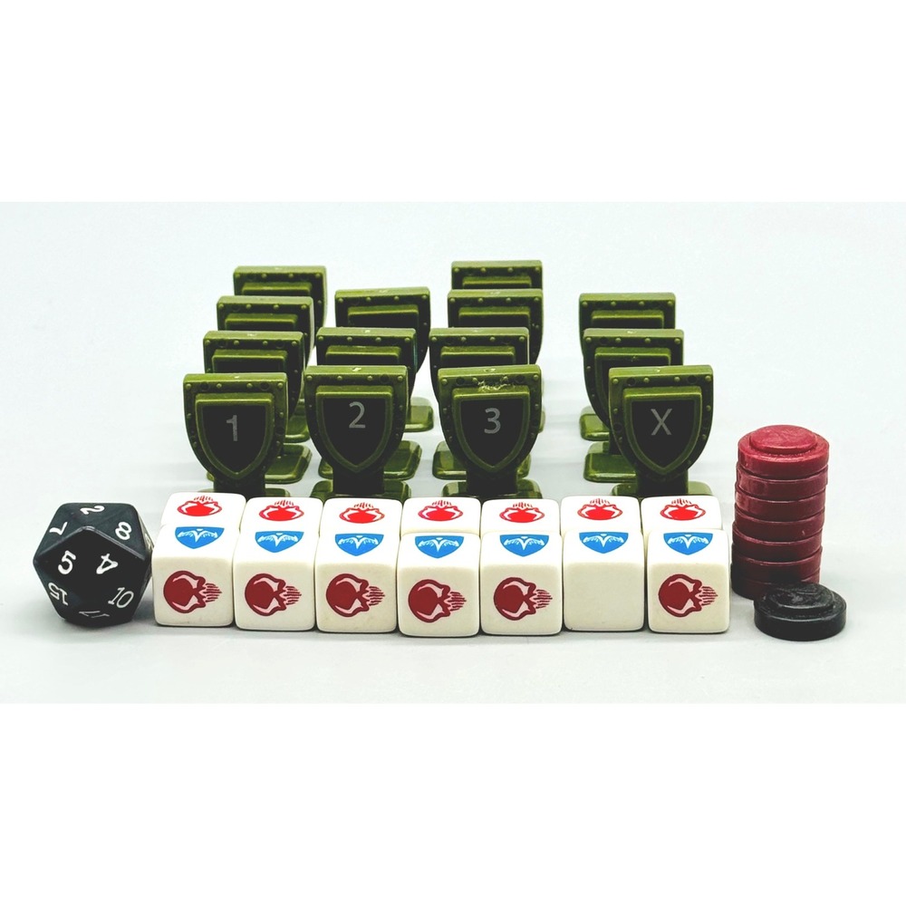 Heroscape Combat D20 dice Order Wound Round Markers SotM Game Pieces Replacement
